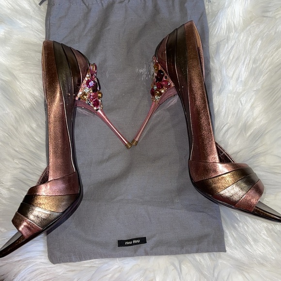 Miu Miu jeweled heels! Stunning! New